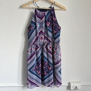 Halter Dress Geometric Floral design